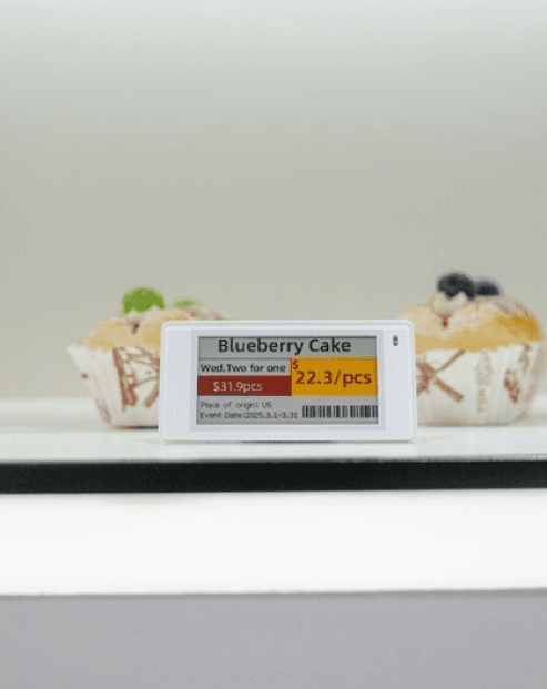 Edgeline electronic shelf labels on shelves — example 4