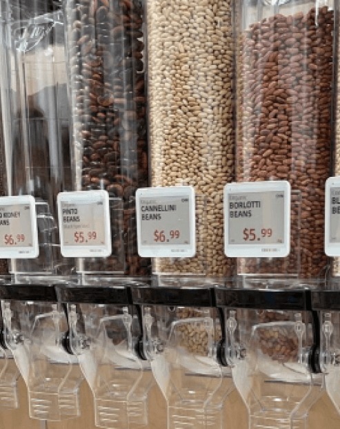 Edgeline electronic shelf labels on shelves — example 11