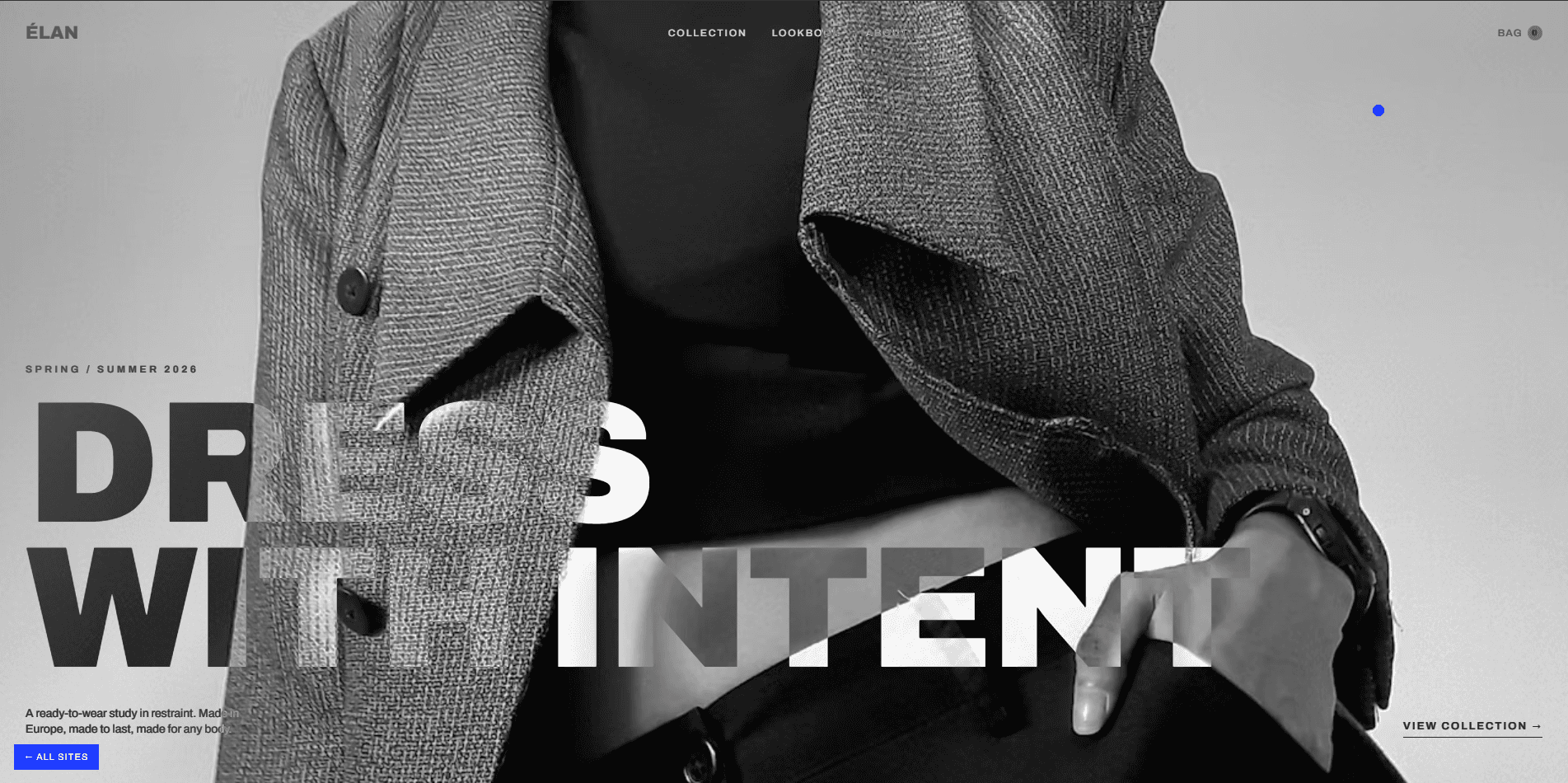 Élan — example website built by the studio