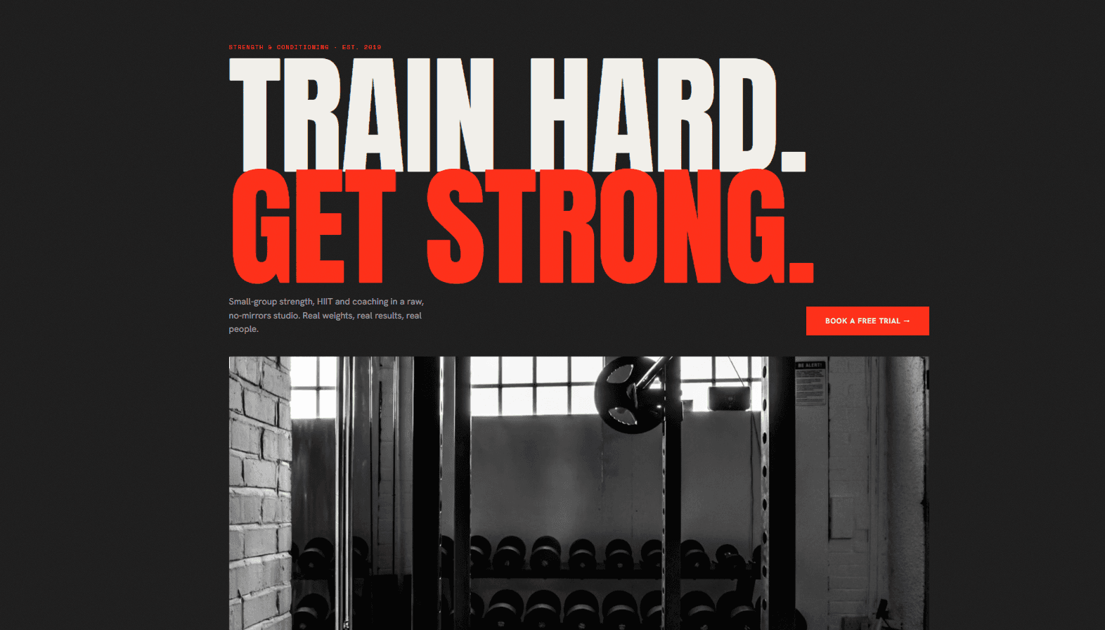 Forge — example website built by the studio