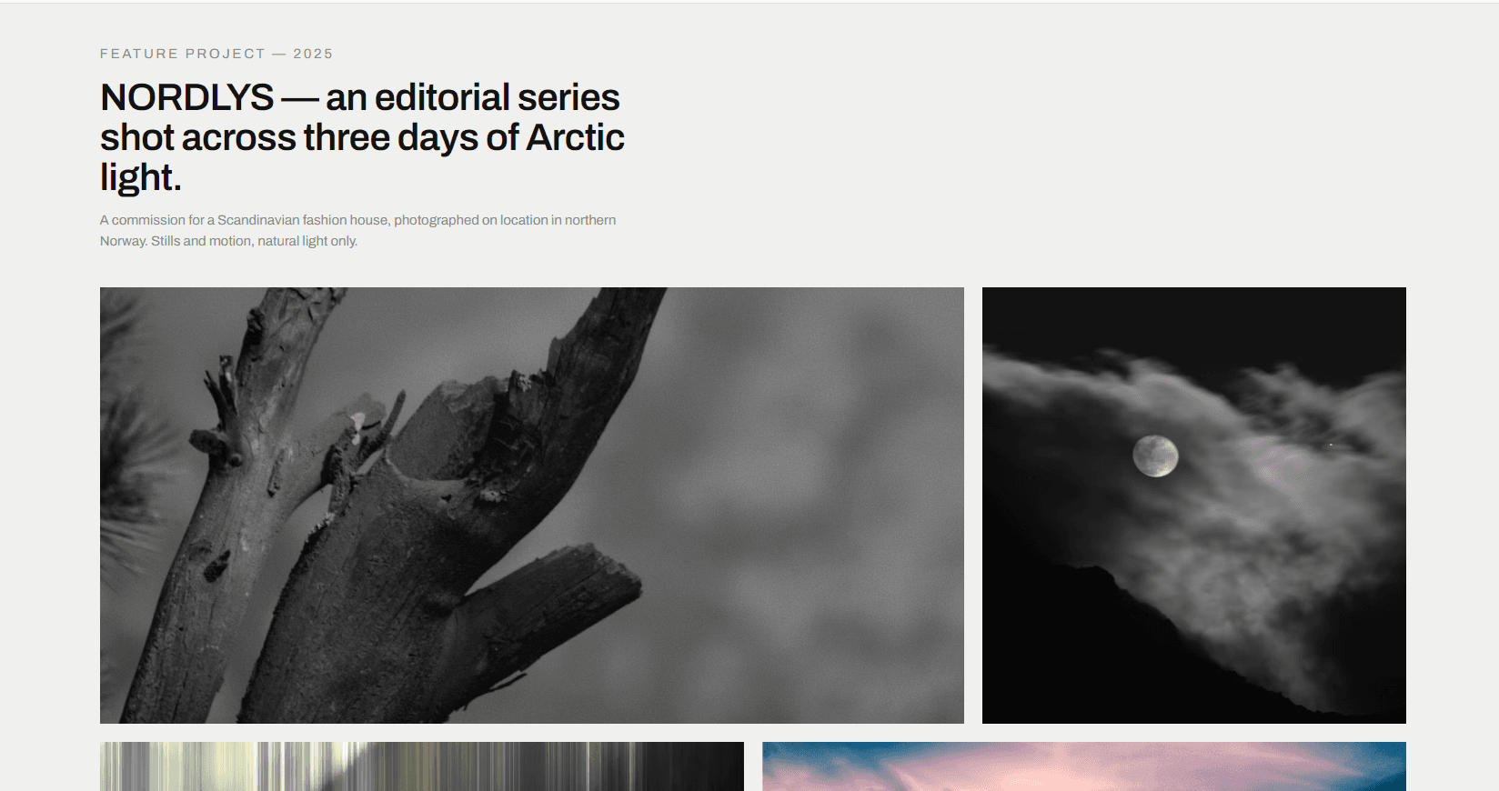 Juno — example website built by the studio