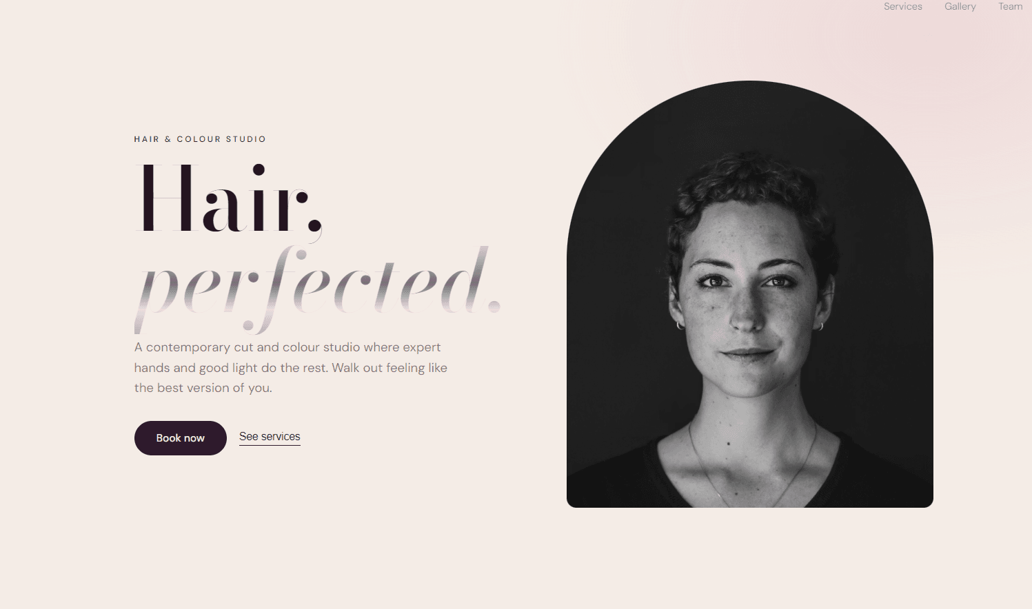 Mèche — example website built by the studio
